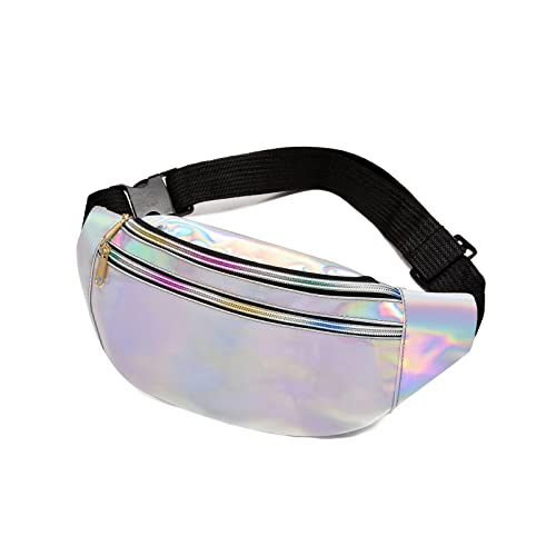 Gürteltasche für Herren und Damen, Sporttasche, mobile Brusttasche, Fitnessstudio, Sporttaschen, Laufgürtel, Bauchtasche, Fitness, Bauchtasche, verstellbar, wasserdicht, reflektierend, silber von YAOGUI