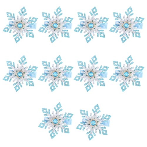 Haarspange mit weihnachtlichem Schneeflocken-Motiv, elegante Weihnachtsschneeflocken-Haarspange, verziert mit Strasssteinen, festliches Haarteil für Damen von YAOGUI