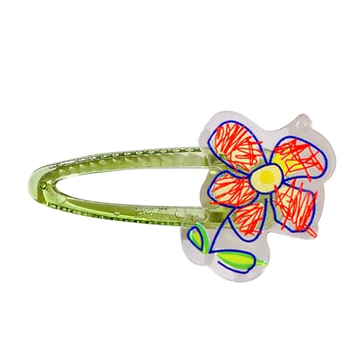 Haarspangen für Mädchen, Kleinkinder, Baby-Haarspangen, niedliches Haar-Accessoire, Bonbonfarben, Blumen-Haarspangen, Haarspange, Acryl-Haar-Accessoire von YAOGUI