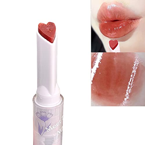 Herzförmiger Lippenstift Stift Für Mädchen Lippen Make Up DuDu Lip Feuchtigkeitsspendende Lippenglasur Antihaft Becher Lip Mud Cosmetics Lipgloss Herzförmiger Lippenstift Stift von YAOGUI