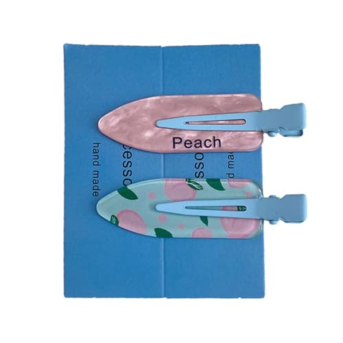 Kreative Haarspangen, buntes Obst-Design, flache Stylingnadeln für Damen und Mädchen, bequem und leicht, 2 Stück von YAOGUI