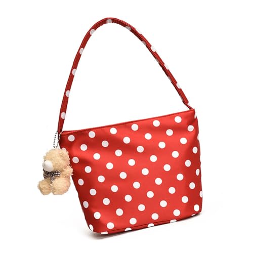 Leichte Umhängetasche Oxford Tuch Unterarmtasche mit einzigartigem Muster Achsel Geldbörse Casual Handtasche für den täglichen Gebrauch, Rot #a Kleiderbügel von YAOGUI