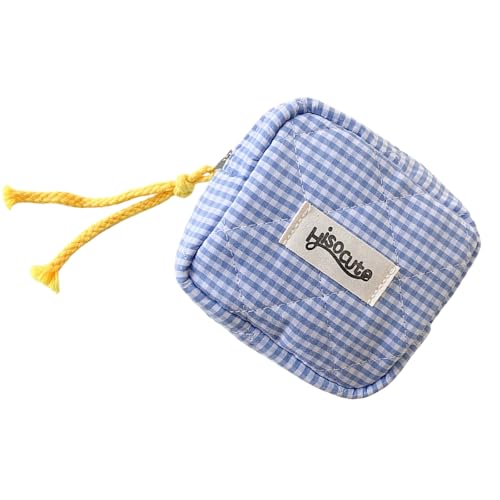 Minis Make-up-Tasche für Geldbörse, kleine Kosmetiktasche, Reise-Münzbeutel, Damenbinden-Aufbewahrung, Lippenstift für Damen, Reise-Münztasche, blau, Mass Beauty von YAOGUI