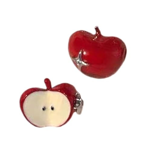 Mode Fruchtförmige Stollen Ohrringe Robustes Legierungsohr Verzierungen Mit Brillantem Zirkon Ideal Zur Verbesserung Ihres Looks Klassisches Äpfel Design von YAOGUI