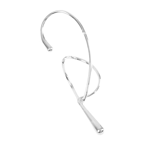 Moderner geometrischer Ohrknochen-Clip für Frauen, unverwechselbare Metall-Twist-Linie ohne Piercing, Schmuck, Statement-Stücke, Metall-Ohrmanschette, Right ear, Wie beschrieben, Wie beschrieben von YAOGUI