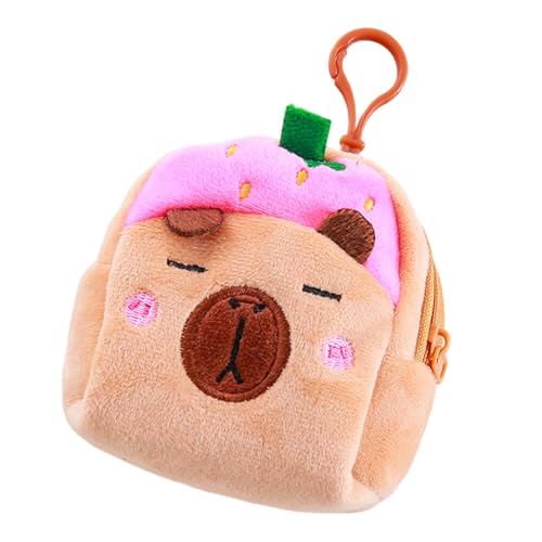 Schöne Münzbörse in Capybaras-Form, stabile und weiche Polyester-Materialien für Reisen, Einkaufen oder Schule, den täglichen Gebrauch, Erdbeer-Capybara Schöne Münzbörse in Capybaras-Form, stabile und weiche Polyester-Materialien für Reisen, Einkaufen oder Schule, den täglichen Gebrauch, Erdbeer-Capybara von YAOGUI