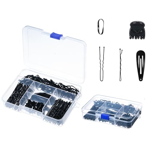 Seitliche Haarnadel-Kits inklusive Eisen-Haarnadel und elastischen Haarbändern für Frauen, verschiedene Frisuren, Flechtwerkzeug mit Box von YAOGUI