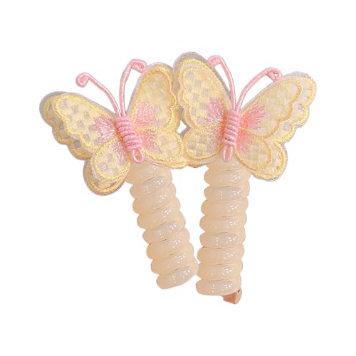 Süße Telefonkordel Scrunchies Draht Haargummi Mädchen Haargummis Haarbänder Pferdeschwanz Halter Elastics Hair Tie von YAOGUI