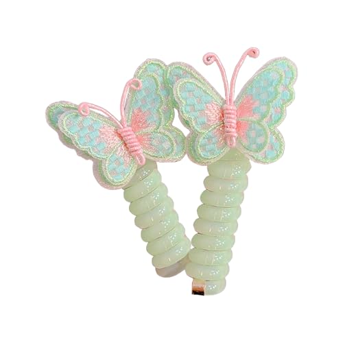 Süße Telefonkordel Scrunchies Draht Haargummi Mädchen Haargummis Haarbänder Pferdeschwanz Halter Elastics Hair Tie von YAOGUI