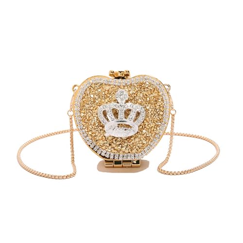 YAOGUI Damen Kette Tasche Glitzernde quadratische Tasche Strass Schulter Stilvolle Crossbody Acryl Dating für Party Frauen Abend Strass Crossbody Stilvolle Dating Schulter von YAOGUI