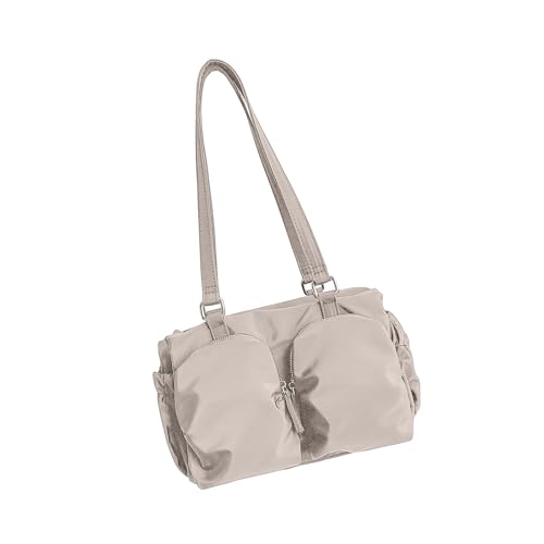 YAOGUI Damen Trendy Umhängetasche Pendlertasche Nylon Unterarm Stylische Achselhöhlen Mehrfach Pockets Handtaschen Frauen Achselhöhle Stilvolle Handtasche All Matching Schulter Nylon Unterarm von YAOGUI