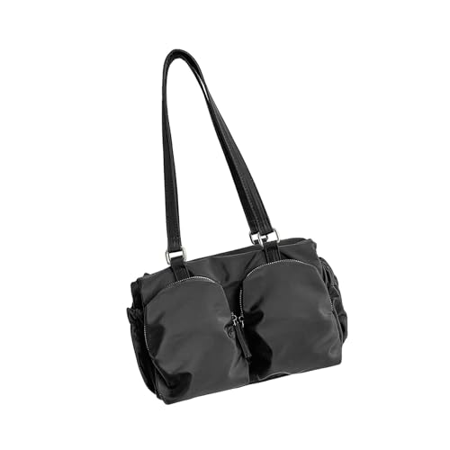 YAOGUI Damen Trendy Umhängetasche Pendlertasche Nylon Unterarm Stylische Achselhöhlen Mehrfach Pockets Handtaschen Frauen Achselhöhle Stilvolle Handtasche All Matching Schulter Nylon Unterarm von YAOGUI