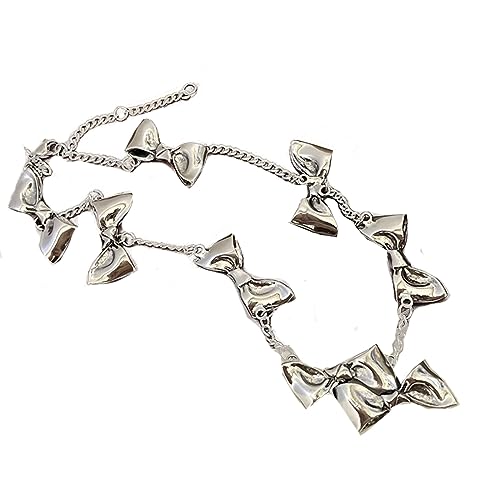 YAOGUI Design Retro Bowknot Halskette Temperament Schlüsselbeinkette Student Simple Punk Süß Ästhetischer Schmuck Schlüsselbeinkette Halskette von YAOGUI
