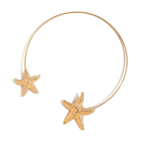 YAOGUI Einzigartige Blumen Offene Neckkette Verstellbare Größe Halskette Handgemacht von YAOGUI