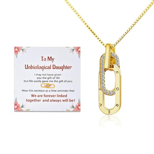 YAOGUI Elegante Initialen-Halskette mit funkelnden Strasssteinen mit Interlock-Design und allergiebeständigem Edelstahl von YAOGUI