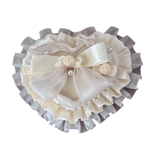 YAOGUI Elegante Perlen Spitzen Bowknot Lolitas Haarzubehör Tragbare Dekoration Für Thematische Versammlungen Und Performances Perlen Spitzen Bogenknoten Haarteil von YAOGUI