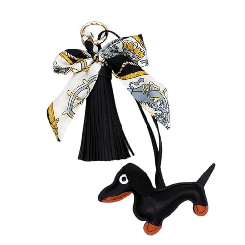 YAOGUI Eleganter Schal Quasten Dackel Dackel Keychain Accessoire Metall Und Ledertextur Geeignet Für Modische Frauen Anwesend von YAOGUI