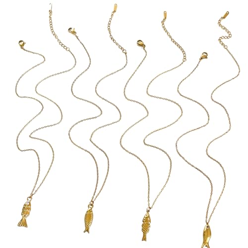 YAOGUI Elegantes Fisch-Anhänger-Schmuck-Set, angenehm zu tragen, ideal für Strandausflüge und besondere Anlässe, Damen-Halskette für Strandpartys von YAOGUI