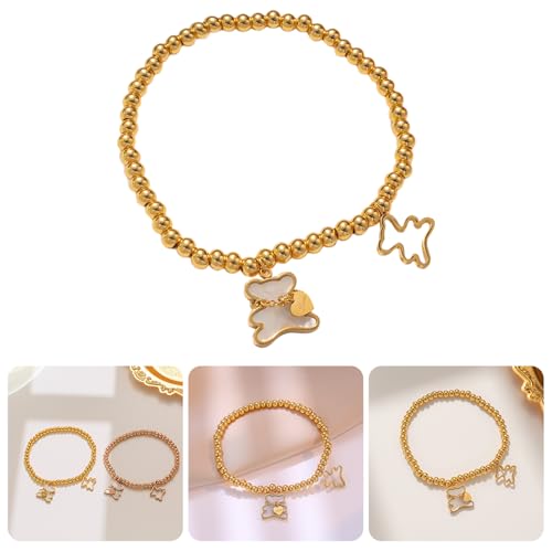 YAOGUI Elegantes Kleines Bärenperlenarmband Hoch Entwickeltes Armband Für Frauen Mit Komplizierten Bären Und Perlendetails Für Daten von YAOGUI