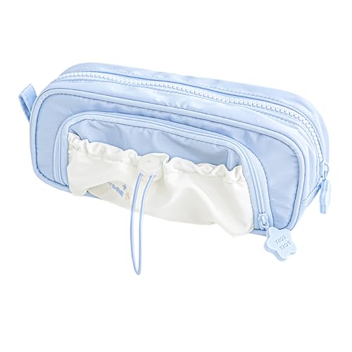 YAOGUI Federmäppchen mit Reißverschluss, hohe Kapazität, Stifthalter, Tasche, mehrere Fächer, tragbarer Stifte-Organizer, Reise-Kosmetiktasche, tragbarer Stifthalter, blau YAOGUI Federmäppchen mit Reißverschluss, hohe Kapazität, Stifthalter, Tasche, mehrere Fächer, tragbarer Stifte-Organizer, Reise-Kosmetiktasche, tragbarer Stifthalter, blau von YAOGUI