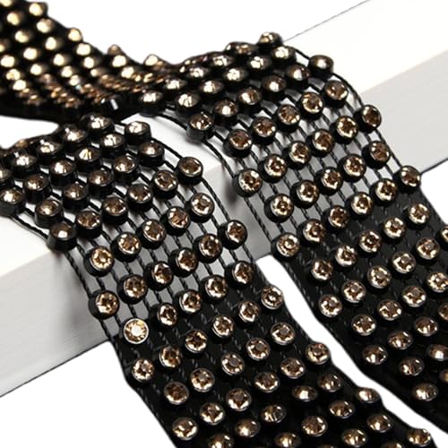 YAOGUI Frauen Funkelnde Strasssteine Halskrawattenschalbindel Schals Dünne Dünne Neckerchief Taillenkette Für Partyabendkrawis Formelle Veranstaltung von YAOGUI
