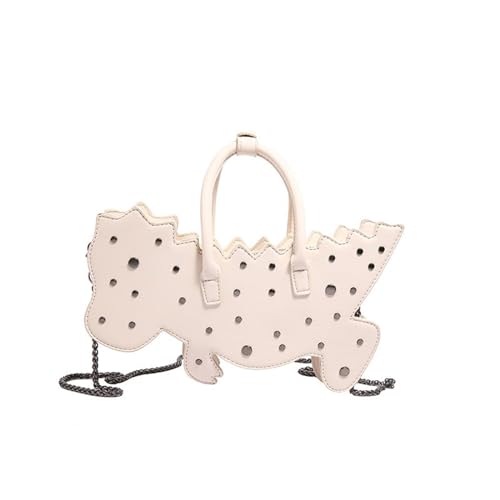 YAOGUI Funktionale Dinosaurier-Form, Umhängetasche, PU-Leder, Handtasche, Schultertasche, Geldbörse mit abnehmbarer Kette, für Damen, weiß, One Size YAOGUI Funktionale Dinosaurier-Form, Umhängetasche, PU-Leder, Handtasche, Schultertasche, Geldbörse mit abnehmbarer Kette, für Damen, weiß, One Size von YAOGUI