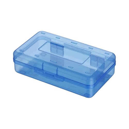 YAOGUI Große Bleistiftkoffer Wasserfeste Klare Stiftbox Hochkapazität Stiftkoffer Farbig Bleistiftmarker Organisatoren 20.5x12.1x5.9cm Stapelbare Behälter Für Büroversorgungen von YAOGUI