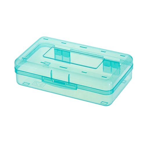 YAOGUI Große Bleistiftkoffer Wasserfeste Klare Stiftbox Hochkapazität Stiftkoffer Farbig Bleistiftmarker Organisatoren 20.5x12.1x5.9cm Stapelbare Behälter Für Büroversorgungen von YAOGUI