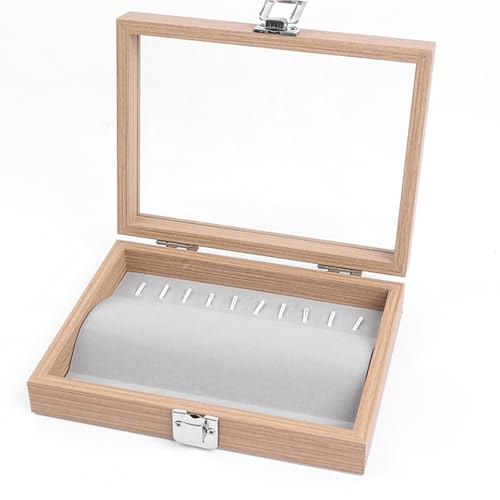 YAOGUI Holzschmuckkoffer Mit Abdeckungen Halskette Und Ringe Organizer Mit Staubdichtem Deckel Elegant Frauen Zubehör Aufbewahrungsbox Schlafzimmer Schmuck Organisator von YAOGUI