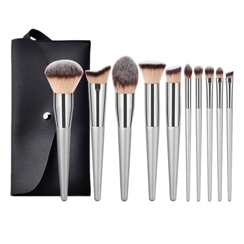 YAOGUI Make-up-Pinsel, 10 Stück, Premium-Kunstfaser, Puder, Concealer, Lidschatten, Make-up-Pinsel für Reisen und Zuhause von YAOGUI