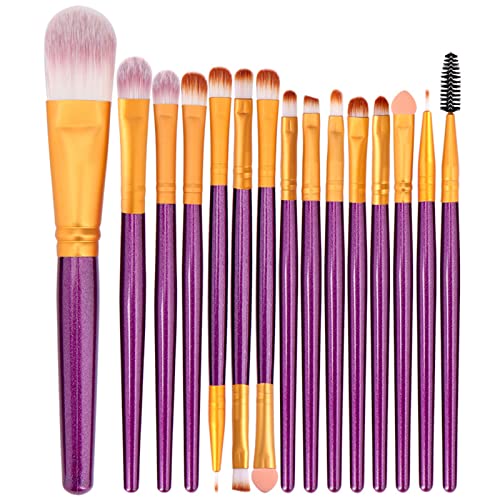 YAOGUI Make-up-Pinsel, 15-teiliges Make-up-Pinsel-Set, Mischpinsel, Gesichtspuder, Rouge, Concealer, Lidschatten, Lippenstift, Make-up-Pinsel-Set von YAOGUI