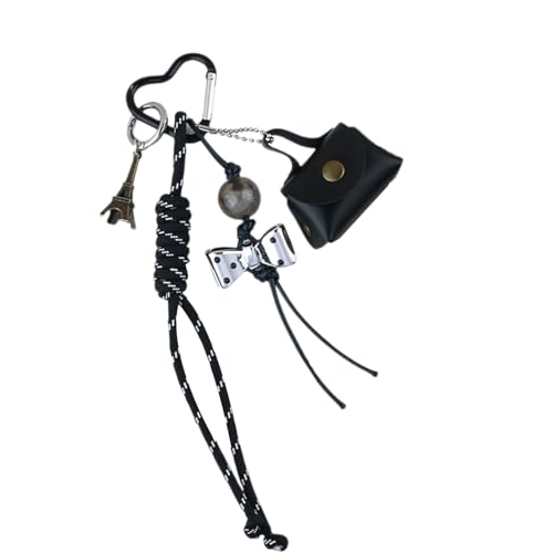 YAOGUI Moderner Schlüsselbeutel Bahn Anhang Mischung Praktikabilität Und Stil Praktischer Lederschlüsselhalter Für Mode Einzelpersonen Reisen Taschen Charme von YAOGUI