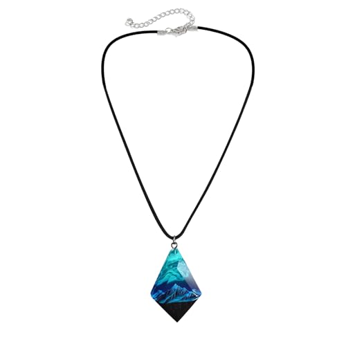 YAOGUI Neckkette Mit Faszinierendem Glühgeschwindigkeitsanhänger Handgefertigtes Harzdiamantförmiges Anhänger Halskette Mit Snow Mountain Für Frauen YAOGUI Neckkette Mit Faszinierendem Glühgeschwindigkeitsanhänger Handgefertigtes Harzdiamantförmiges Anhänger Halskette Mit Snow Mountain Für Frauen von YAOGUI