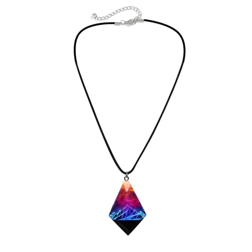 YAOGUI Neckkette Mit Faszinierendem Glühgeschwindigkeitsanhänger Handgefertigtes Harzdiamantförmiges Anhänger Halskette Mit Snow Mountain Für Frauen YAOGUI Neckkette Mit Faszinierendem Glühgeschwindigkeitsanhänger Handgefertigtes Harzdiamantförmiges Anhänger Halskette Mit Snow Mountain Für Frauen von YAOGUI