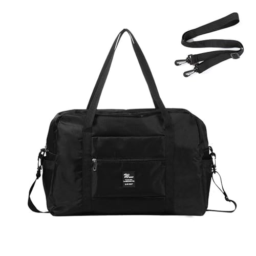 YAOGUI Reisetasche, Kabinentasche, Gepäcktasche, wasserdichte Reisetasche, Wochenendtasche, Übernachtungstasche, leichte Aufbewahrung, Gepäck, Duffle-Tasche für Damen und Herren, Bk#, S# von YAOGUI