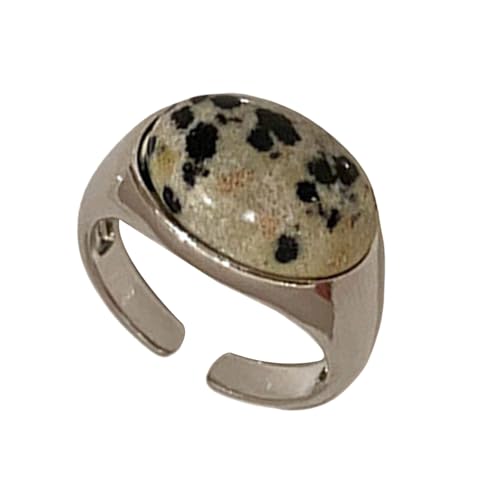 YAOGUI Retro Stile Offene Bandringe Mit Unverwechselbaren Natursteindesigns Dekoration Mode Accessoire Für Alltägliche Elegante Bequeme Verschleißringe von YAOGUI