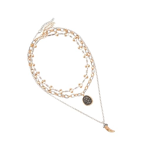 YAOGUI Retro Stile Zeitgenössische Strasssteine Chili Anhänger Legierung Halskette Geometrische Kettenschmuck Einzigartige Modeaccessoire Retro Inspirierte Schmuckstücke von YAOGUI