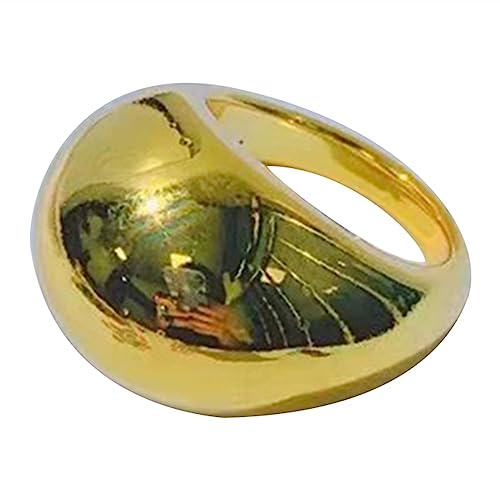 YAOGUI Ringe, bunte Ellipsen, geometrisch, mehrfarbig, geometrisch, unregelmäßig, für Damen und Mädchen, Zeigefinger-Schmuck, Vintage-Ringe, Inner Diameter:0.66inch, Kunststoff / Harz von YAOGUI