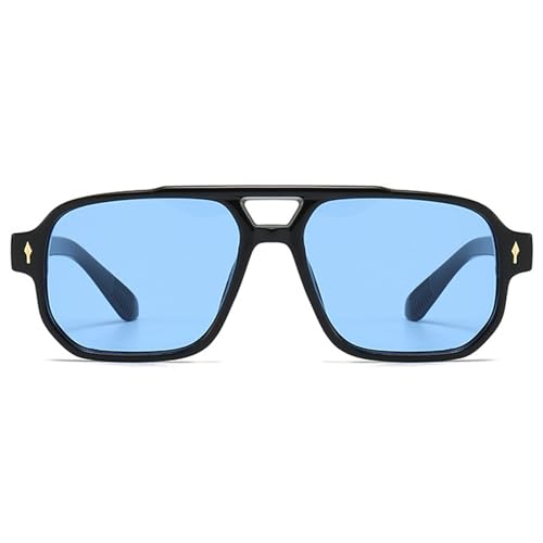 YAOGUI Sonnenbrille für Strandausflüge, modische Sonnenbrille, Erwachsene, Camping, Karneval, Nachtclub, Reisen, rechteckiger Rahmen, quadratische Sonnenbrille für Damen, quadratische Sonnenbrille für von YAOGUI