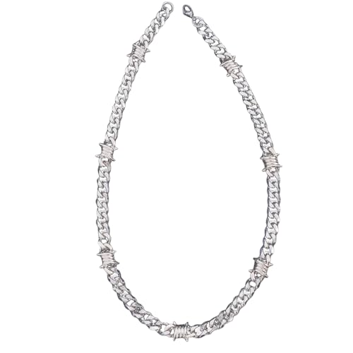 YAOGUI Stilvolle Halskette mit Dornen-Design, kubanische Kette, kreatives Armband, geeignet für den täglichen Gebrauch und Partys, individuelle Ausdruckskette, Einheitsgröße, Wie beschrieben, Wie von YAOGUI