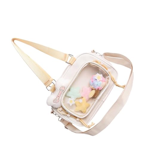 YAOGUI Stilvolle Nylon-Umhängetasche, ergonomisches Design mit mehreren Taschen, Schultertasche, lässiger Satchel für Arbeit oder Reisen, leichte Nylontasche, beige, One Size YAOGUI Stilvolle Nylon-Umhängetasche, ergonomisches Design mit mehreren Taschen, Schultertasche, lässiger Satchel für Arbeit oder Reisen, leichte Nylontasche, beige, One Size von YAOGUI