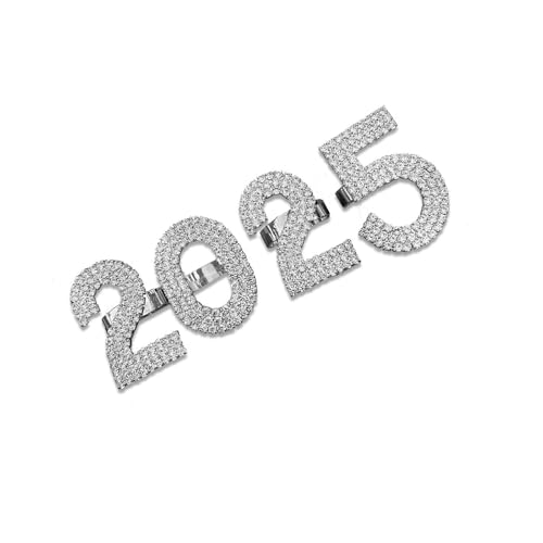 YAOGUI Stilvolle Ringe mit offenem Ende, mit Strasssteinen, verstellbar, 2025, digitale Kombination, Neujahrszubehör von YAOGUI