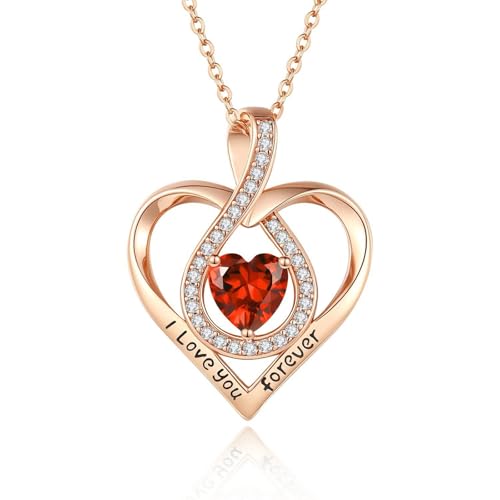 YAOGUI Trendige Herzkette Mit Geburtsstein Zirkon Anhänger Verstellbarer Länge Heckchain Einzigartige Geschenk Trendy Frauenschmuck YAOGUI Trendige Herzkette Mit Geburtsstein Zirkon Anhänger Verstellbarer Länge Heckchain Einzigartige Geschenk Trendy Frauenschmuck von YAOGUI