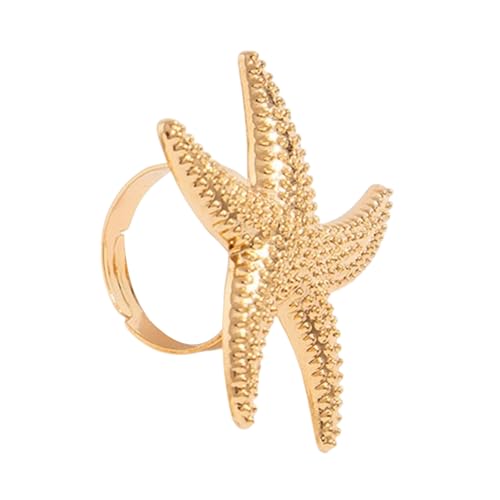 YAOGUI Verstellbare Offene Ringe Perlenringe Mit Zart Blumen Gefiederter Persönlichkeitsaussage Schmuck Für Den Täglichen Verschleiß von YAOGUI