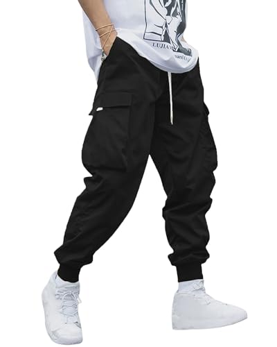 YAOHUOLE Cargohose Herren Lang Cargo Hosen Herren Regular Fit Cargohose Herren Loose Fit Schwarz M YAOHUOLE Cargohose Herren Lang Cargo Hosen Herren Regular Fit Cargohose Herren Loose Fit Schwarz M von YAOHUOLE