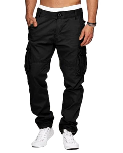 YAOHUOLE Cargohose Herren Regular Fit Freizeit Herren Hose Lang Cargohose Herren Baggy Noir M YAOHUOLE Cargohose Herren Regular Fit Freizeit Herren Hose Lang Cargohose Herren Baggy Noir M von YAOHUOLE