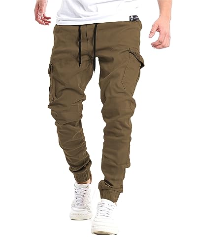 YAOHUOLE Frachthose Herren Lang Ranger Hose Herren Winter Cargo Hosen Männer Lang Khaki 3XL von YAOHUOLE