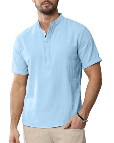 YAOHUOLE Leinen Hemd Herren Regular Fit Sommerhemd Herren Kurzarm Freizeithemd Herren Armeegrün 2XL YAOHUOLE Leinen Hemd Herren Regular Fit Sommerhemd Herren Kurzarm Freizeithemd Herren Armeegrün 2XL von YAOHUOLE