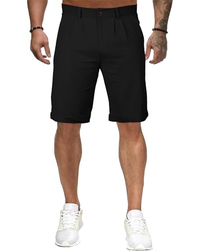 YAOHUOLE Leinen Shorts Herren Sommer Leinen Shorts Herren Freizeit Shorts Herren Leinen Universal Fit Schwarz 2XL YAOHUOLE Leinen Shorts Herren Sommer Leinen Shorts Herren Freizeit Shorts Herren Leinen Universal Fit Schwarz 2XL von YAOHUOLE