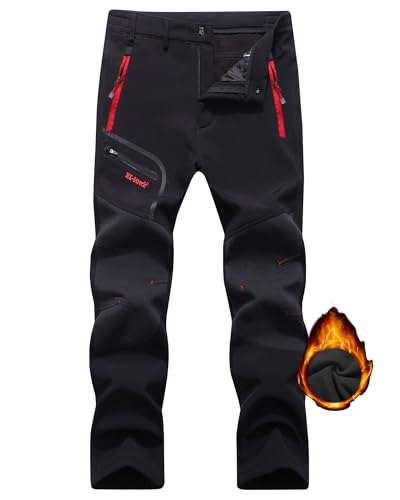 YAOHUOLE Softshellhose Herren Wasserdicht Outdoorhose Für Herren Outdoorhose Wasserdicht Herren Wanderhose Herren Noir XL von YAOHUOLE